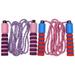 FRCOLOR 2pcs Automatic Counting Jump Rope Skipping Rope Toy Interactive Props Fitness Accessories (Purple and Pink Red and Blue)