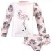 Hudson Baby Infant and Toddler Girl Swim Rashguard Set Floral Flamingo 5 Toddler