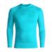 Junior Guards Long Sleeve UV Protective Rashguard - Aqua - XS