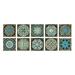 10pcs Mandala Tile Stickers Self Adhesive Peel and Stick Decorative Tile Sticker
