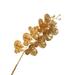 YINKUU 6pcs Gold Artificial Orchid Stems Orchid 42cm/16.5in Tall Fake Butterfly Phalaenopsis Flower for Vase Home Wedding Decoration