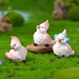 12 pcs Miniature Bird Figurines Tiny Bird Ornaments Mini Resin Bird Decoration for Micro Landscape