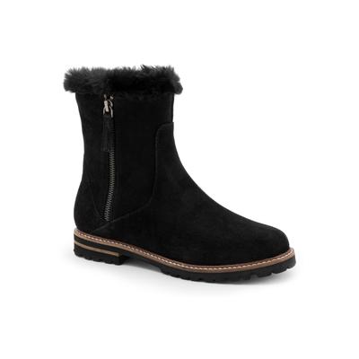 Women's Forever Mid Calf Boot by Trotters in Black Suede (Size 6 M)