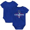 Infant Fanatics Branded Royal Texas Rangers 2023 World Series Champions Official Logo T-Shirt