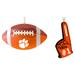 The Memory Company Clemson Tigers Football & Foam Finger Ornament Two-Pack