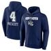 Men's Fanatics Branded Dak Prescott Navy Dallas Cowboys Team Wordmark Player Name & Number Pullover Hoodie