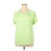 Tek Gear Active T-Shirt: Green Print Activewear - Women's Size 1X