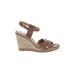 Jack Rogers Wedges: Brown Print Shoes - Women's Size 6 1/2 - Open Toe