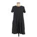 Urban Outfitters Casual Dress - Shift Crew Neck Short sleeves: Black Polka Dots Dresses - New - Women's Size Medium