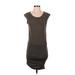 Velvet by Graham & Spencer Casual Dress - Bodycon Scoop Neck Sleeveless: Gray Solid Dresses - Women's Size P