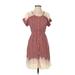 Maeve Casual Dress - Mini Scoop Neck Short sleeves: Red Dresses - Women's Size 2X-Small