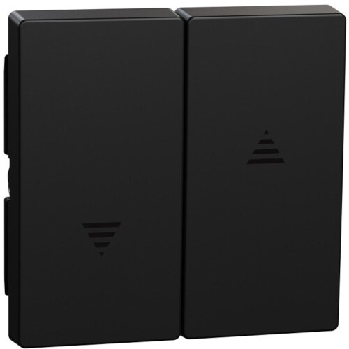 Merten System M, Wippe_2t Schalter Pfeile, schwarz matt, Ocean Plastic Image