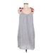 Crescent Casual Dress - Shift Scoop Neck Sleeveless: Gray Print Dresses - Women's Size Medium