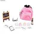 DollHouse Mini Simulation Miniature Creative School Supplies School Bag Combination Set Doll School