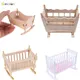 1/12 Dollhouse Miniature Wooden Cardle Baby Bed Cabinet Model Toys Crib for Dolls House Furniture