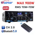 Woopker ak55 hifi audio verstärker max 900w digital bluetooth amp rms 70w 70w kanal 2 0 unterstützt