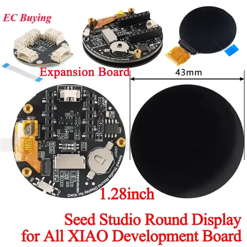 Seeed Studio Rundes Display für Seeedstudio XIAO 1,28 Zoll kreisförmiger Touchscreen, kompatibel mit allen XIAO Development Board-Modulen Image