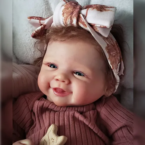 Vivienne bebê wieder geborene Puppen 18 Zoll handgemachtes Lächeln Neugeborenes Baby mit