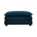 Blue Chenille Upholstered Ottoman, Footrest to Combine w/ Single Sofa Chair, Loveseat Sofa, 3 Seater Sofa & 4 Seater Sofa