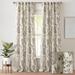 Lush Decor Botanical Dreams Window Curtain Panels Light Linen/Black Pair - 42x84