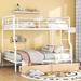 Full XL Over Queen Metal Bunk Bed with 2 Drawers