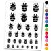 Happy Easter Bunny Egg Silhouette Water Resistant Temporary Tattoo Set Fake Body Art Collection - White