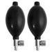 2PCS Black Manual Inflation Blood Pressure Latex Bulbs with Air Release Valves for Replacement Home Hospital Clinic