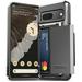 VRS Design Phone Case for Google Pixel 7 [Damda Glide Pro] Sturdy Semi Auto Card [4 Cards] Wallet Phone Case (Groove Metal Black)