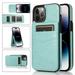 Dteck Wallet Phone Case for iPhone 15 Pro Case with Card Holder Magnetic Slim Flip Cell Phone Case Luxury PU Leather Wallet Stand Case for iPhone 15 Pro for Men Women Mint