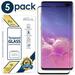 [5 Pack] TTECH For Samsung Galaxy S10+ Screen Protector Tempered Glass 3D Full Glue Edge Covered/Support Fingerprint Unlock/HD Clear/Case Friendly Glass Protector for Samsung Galaxy S10+ 5G