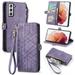 Samsung Galaxy S21 5G Case Durable PU Leather Wallet Cover Snap Buckle Flip Strap Card Holder Case for Samsung Galaxy S21 5G
