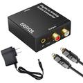 EASYCEL Audio Digital to Analog Converter DAC with 3.5mm Jack Optical SPDIF Toslink Coaxial to Analog Stereo L/R