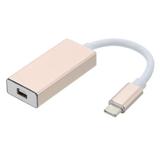 Uxcell TYPE C to MINI Display Port (DP) Adapter Video Converter USB-C Cable External HD MINI DP Device Gold Tone