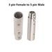 GYZEE 3 Pin Xlr To 5 Pin Dmx Metal Cased Converter Audio Lighting Adapter Or 5 To 3(3 pin Female to 5 pin Male)