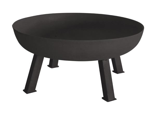 Perel Feuerschale, 3 robuste Füße, rund, 41.5 x Ø 100 cm, Gusseisen, Schwarz Image