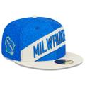 Men's New Era Blue/Cream Milwaukee Bucks 2023/24 City Edition 59FIFTY Fitted Hat