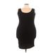 Ambiance Casual Dress - Bodycon Scoop Neck Sleeveless: Black Solid Dresses - Women's Size 3X