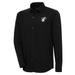 Men's Antigua Black Miami Heat Streamer Button-Up Shacket