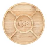 The Memory Company Kansas City Chiefs Wood Chip & Dip Serving Tray