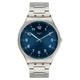 Skin Irony Navy Dial Stainless Steel Bracelet Unisex Watch SS07S106G