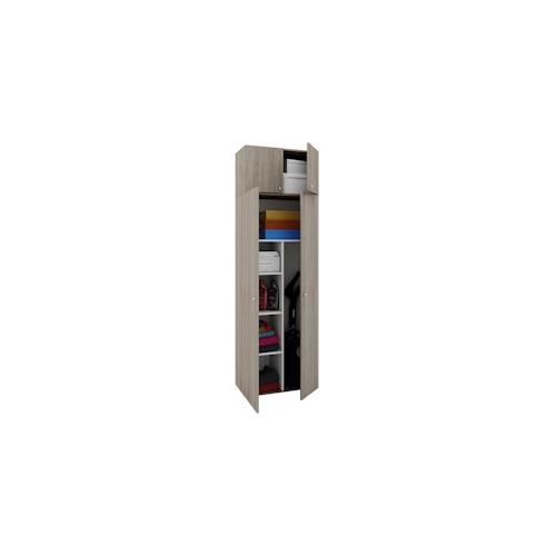 VCM Vandol II Universalschrank, Reinigungsschrank mit Oberschrank 4 Türen Sonoma-Eiche dekor.