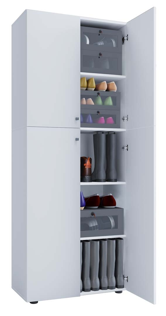 VCM LonaXXL Schuhschrank 4 Türen weiß. Image