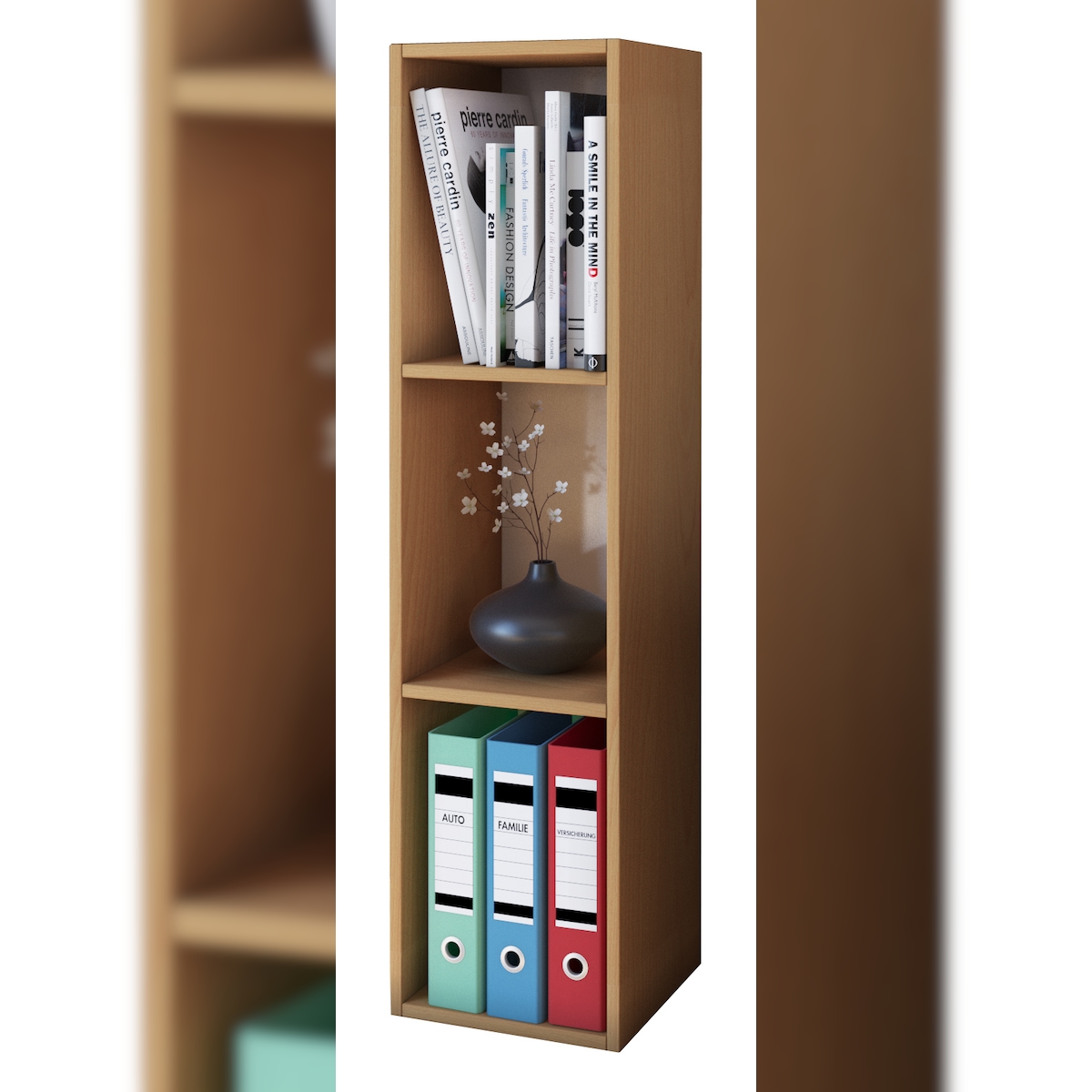 Mendas Regal Regal 3 Fächer Buche dekor. Image