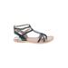 Via Spiga Sandals: Blue Print Shoes - Women's Size 8 1/2 - Open Toe