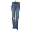 Madewell Jeans - Low Rise Straight Leg Denim: Blue Bottoms - Women's Size 26 - Dark Wash