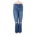 Madewell Jeans - High Rise Boot Cut Boot Cut: Blue Bottoms - Women's Size 29 - Sandwash