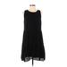 Banana Republic Casual Dress - A-Line High Neck Sleeveless: Black Print Dresses - Women's Size Small