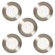 LITECRAFT Pack of 5 Modern Style Charles Circular Warm White LED Recesed Under Cabinet Light in Satin Nickel Home Lighting