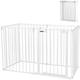 Maxmass Baby Playpen, 5/6/8 Panels Freestanding Pet Gate with Lockable Door & Rotatable Panel, Foldable Fireplace Safety Barrier for Kids Pets Christmas Tree (6 Panels: 368 x 74 cm, White)