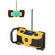 UEME Worksite Rugged Radio | 4000mAh USB Rechargeable Battery | DAB+, DAB, FM | Bluetooth, AUX Input | 5W Output - Yellow